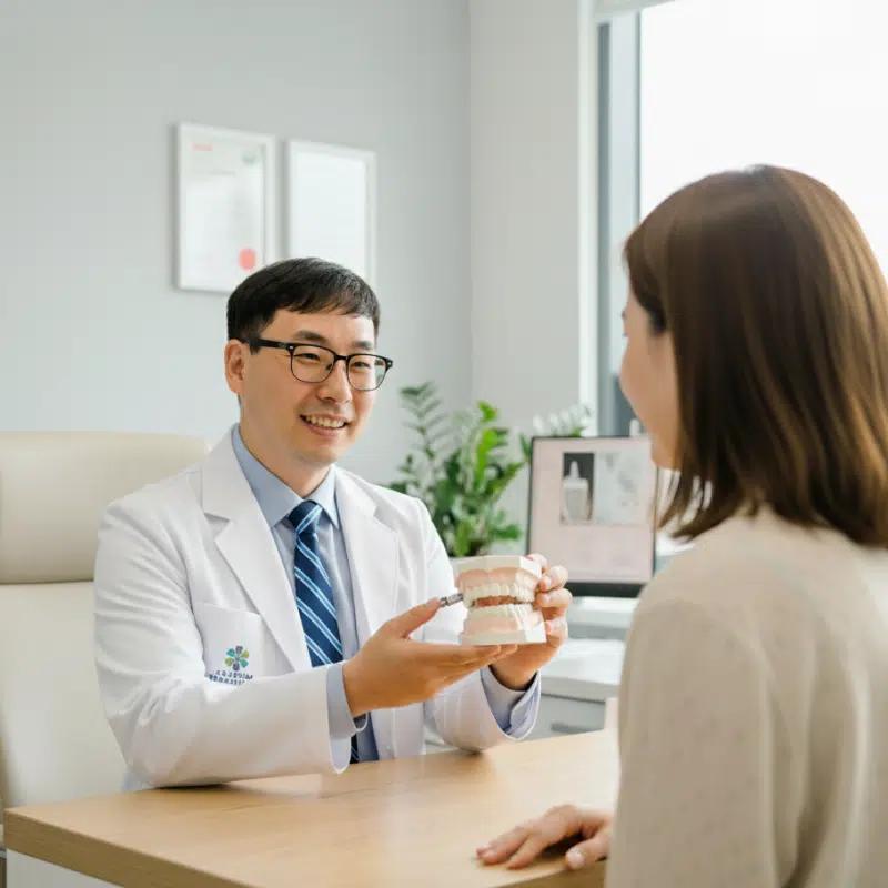 Dr James Leem consultation at Meiplus Dentalcare