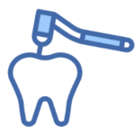 Icon representing dental implant surgery and placement procedure