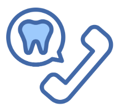 Icon representing follow-up appointment and healing check after dental implant surgery